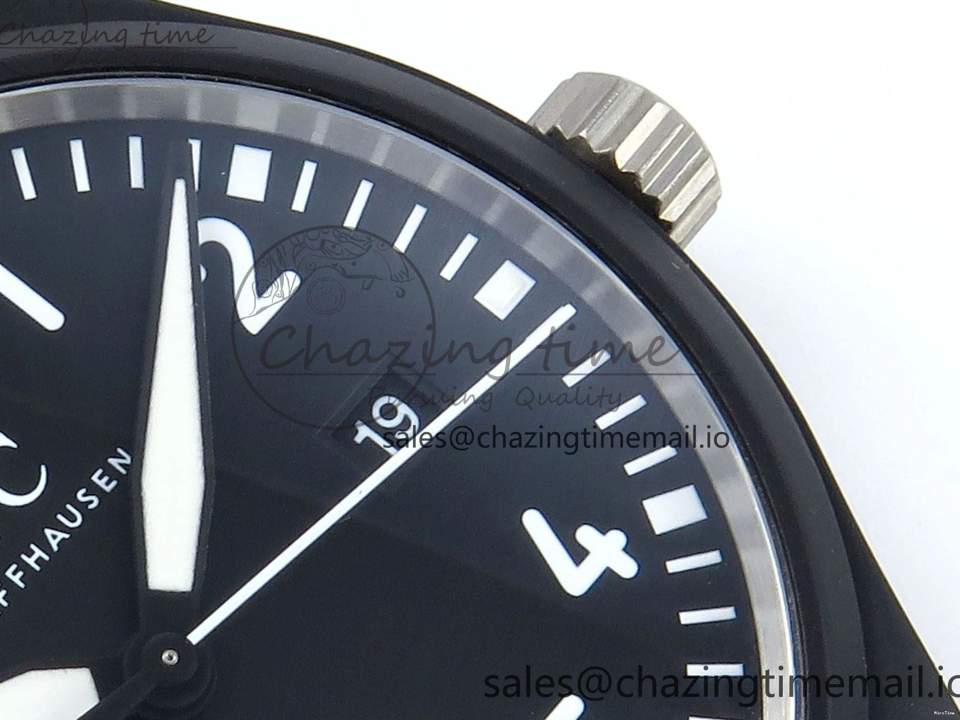 MIROTIME 0424 Pilot Top Gun IW326901 M+F 1:1 Best Edition Black Dial on Black Rubber Strap A SportInspired 6999
